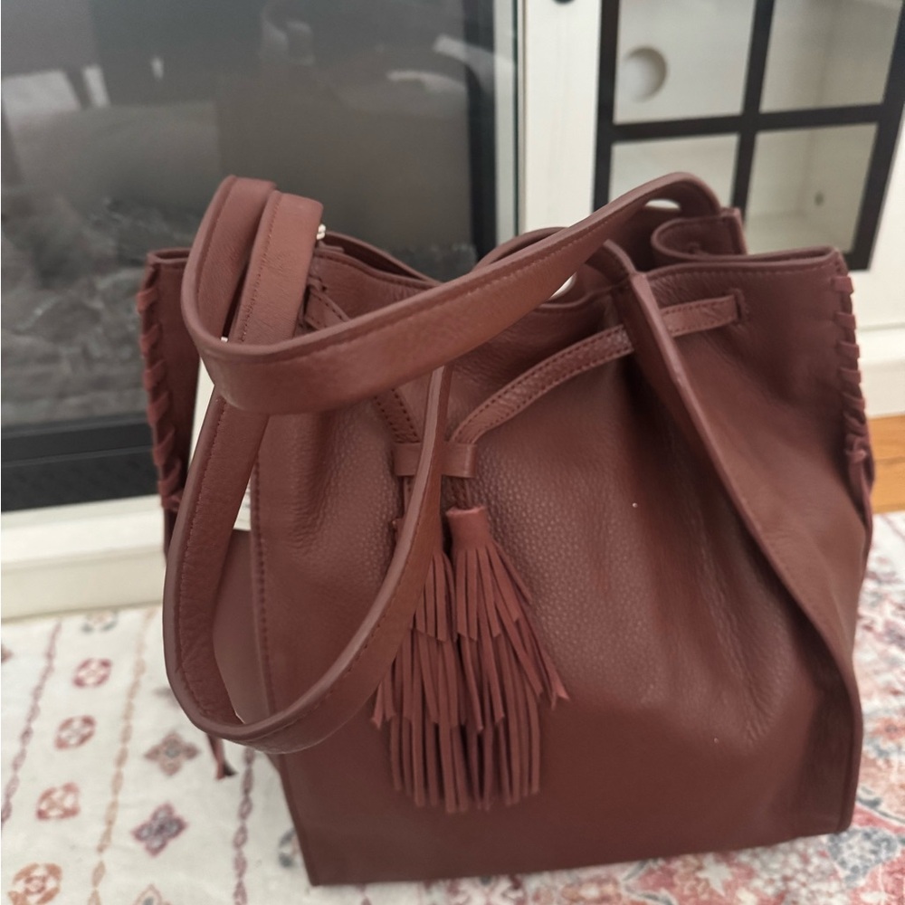 Lucky Brand Numa Brown Leather Tote Bag